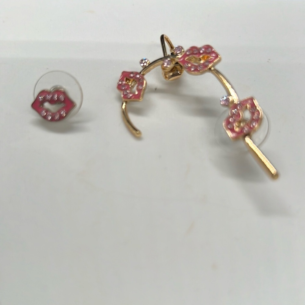 Betsy Johnson, cuffs and wraps, lips pink